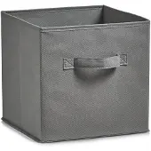 Zeller Panier de rangement gris 26 x 26 x 26 cm,