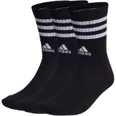 Adidas Chaussettes de sport '3-Stripes Cushioned Crew 3 Pairs' noir / blanc