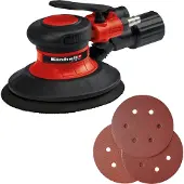 Einhell Ponceuse excentrique pneumatique 150 mm – Variateur de vitesse – Aspiration intégrée – 6 abrasifs – 6,3 bar