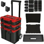 Einhell E-Case Tower – système modulaire de transport avec roulettes et poignée télescopique