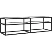 vidaXL Armoire TV transparente 140x40x40,5 cm verre trempé