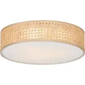 QAZQA Plafonnier oriental en rotin 40 cm 3 lumières - Tromma