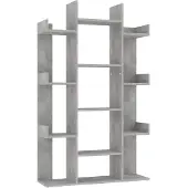 vidaXL Bibliothèque Gris béton 86x25,5x140 cm Bois d’ingénierie
