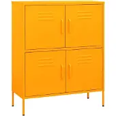 vidaXL Armoire de stockage jaune moutarde 80x35x101,5 cm Acier