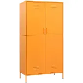 vidaXL Armoire jaune moutarde 90x50x180 cm acier