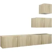 vidaXL Ensemble de 4 meubles TV en bois composite chêne Sonoma
