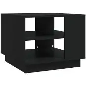 vidaXL Table basse noire 55x55x43 cm Bois composite