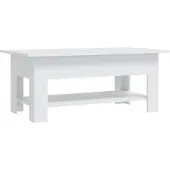 vidaXL Table basse blanche 102x55x42 cm Bois composite