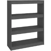 vidaXL Bibliothèque/Séparateur de pièce Gris 80x30x103,5 cm Pin massif