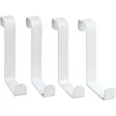 Wenko Patère de porte blanc Lot de 4