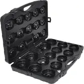 Ks Tools Coffret de cloches pour filtre à huile 3/8'' + 1/2'', 30 pcs - - 150.9350