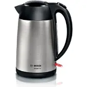 Bosch Bouilloire électrique TWK3P420 1,7 L 2400 W Noire. Acier inoxydable