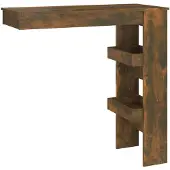 vidaXL Table de bar murale chêne fumé 102x45x103,5 cm bois composite