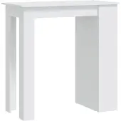 vidaXL Table de bar avec plateau blanc 102x50x103,5 cm Bois composite