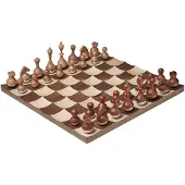 Umbra Accessories Wobble Échiquier, jeu d'échecs, table d'échecs, bois de noyer concave / bois d'érable, 377601656