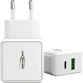 Ansmann 1001-0111 Home Charger HC218PD blanc