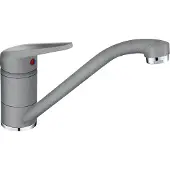Franke Robinet NOVARA-PLUS en GRIS PIERRE avec bec fixe orientable / Mitigeur monocommande
