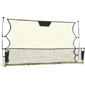 vidaXL Football Rebounder Noir et Jaune 183x85x120 cm Polyester