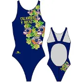 Turbo Calaveras-rosas Swimsuit Bleu M Femme