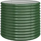 vidaXL Jardinière de jardin Acier galvanisé 80x80x68 cm Vert