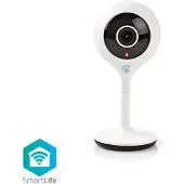 Nedis SmartLife Caméra d'intérieur | Wi-Fi | Full HD 1080p | microSD (non inclus) / Cloud Storage (optionnel) | Avec détecteur de mouvement | Vision nocturne | Blanc
