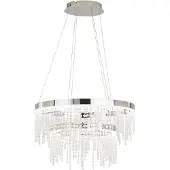 Eglo Cristal LED Lampe à suspendre Antelao 5800lm Chrome, Transparent