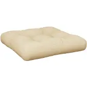 vidaXL Coussin de palette beige 58x58x10 cm tissu