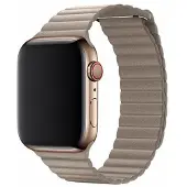Devia Boucle en cuir élégante(44mm) pour Apple Watch pierre (44 mm, Similicuir), Sangles de montre, Gris