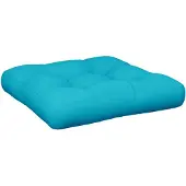 vidaXL Coussin de palette turquoise 60x60x12 cm tissu