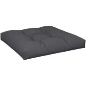 vidaXL Coussin de palette noir 80x80x12 cm tissu