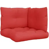 vidaXL Coussin pour palette 3 pcs. tissu rouge