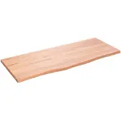 vidaXL Dessus de table marron clair 100x40x2 cm bois chêne traité