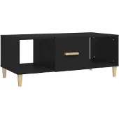 vidaXL Table basse noire 102x50x40 cm Bois composite