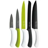 San Ignacio Couteaux 5pcs Vert Acier Inoxydable, Design Vert, Polyvalence Cuisine -