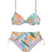 Sunseeker Bikini menthe / vert foncé / violet pastel / corail