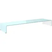 vidaXL Rehausse TV/moniteur verre vert 110x30x13 cm