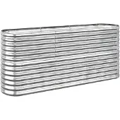 vidaXL Lit surélevé Acier revêtu par poudre 152x40x68 cm Argenté