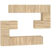 vidaXL Armoire TV murale chêne Sonoma Matériau dérivé du bois
