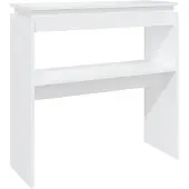 vidaXL Table console blanc 80x30x80 cm bois d'ingénierie
