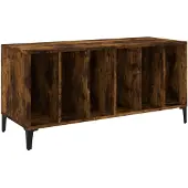 vidaXL Armoire à plateaux chêne fumé 100x38x48 cm Bois composite