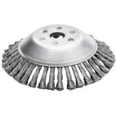Jofrab Brosse Conique ø 200 Mm Avec Brins En Acier Torsadés Très Résistants. Alésage De 25,4 Mm. Idéale Pour Travail Sur Les Pavés, Les