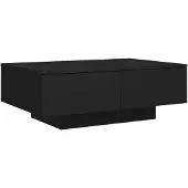vidaXL Table basse noire 90x60x31 cm Bois composite
