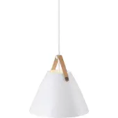 Nordlux Strap Lampe à suspendre Ø 27 cm Blanc/cuir