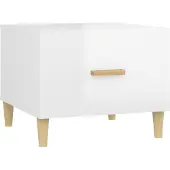 vidaXL Table basse blanc brillant 50x50x40 cm bois composite