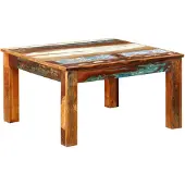 vidaXL Table basse carrée en vieux bois