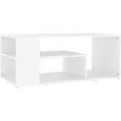 vidaXL Table basse blanche 100x50x40 cm Bois composite