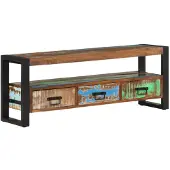 vidaXL Armoire TV 120x30x45 cm Vieux bois massif