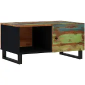 vidaXL Table basse 80x50x40 cm Vieux bois massif & bois composite
