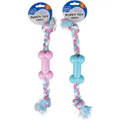 Duvo+ 6x Duvo+ Dogtoy Puppy TPR os avec coton (Jouet pour chiots)