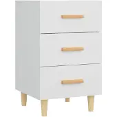 vidaXL Table de chevet blanc 40x40x66 cm bois d'ingénierie